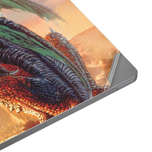 Bravery Misplaced Dragon and Knight by Ed Beard Jr Laptop Skins